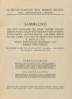 1917 Bécs Albert Kende művészeti aukció katalógusa egészvászon védőkötésben 72 oldal