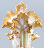 Pirkenhammer, Bohemia, Christian Fischer, porcelán váza, kopott, jelzett, 1846-57 körül. M:34cm