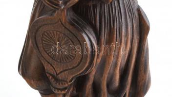 Holland faragott fa figura, kopásnyomokkal, jelzés nélkül, m:50cm