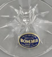Bohémia 6 db borospohár, dúsan csiszolt ólomkristály, etikettel jelzett, hibátlan, original dobozban...