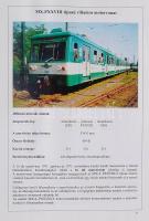 1999 A HÉV járműveinek nyomtatott adatlapjai, nosztalgia járatokkal, összefűzött állapotban