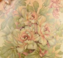 Régi porcelán fedeles váza, alján lyuk, kopott, jelzés nélkül m:40cm