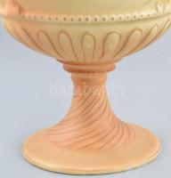 Régi porcelán fedeles váza, alján lyuk, kopott, jelzés nélkül m:40cm