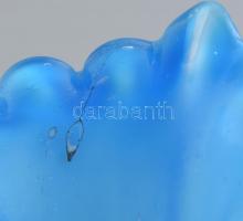 Üveg váza pár, gyári hibákkal, kopott, m:20cm (2db)