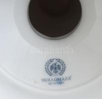 Hollóházi gyertyatartó, matricás, jelzett, hibátlan, m:14 cm