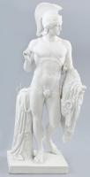 Eneret Herkules szobor, fehér, bisquit porcelán, jelzett, kardjánál sérült, m: 34 cm