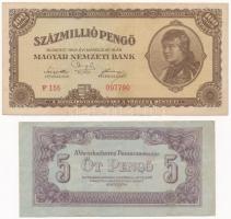 1930. 100P + 1944. 5P + 1944. 10P (2x) + 1946. 10.000P + 1946. 100.000.000P + 1946. 10.000MP T:III k...