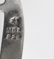 Ezüst(Ag) ívelt elemes karkötő, jelzett, h: 18 cm, nettó: 29,6 g