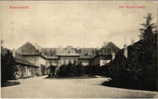 1913 Aranyosmarót, Zlaté Moravce; Gróf Migazzi kastély. Steiner Samu kiadása / castle (EK)