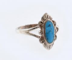 Ezüst(Ag) gyűrű, jelzett, méret: 58, bruttó: 3,4 g