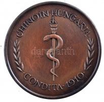 Bakos Ildikó (1948- ) ~1990. "Aesculapius / Chinoin Hungaria - Condita 1910" bronz emlékér...