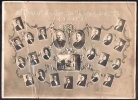 1924-1928 3 db makói és lévai iskolai tablófotó, kartonra kasírozva, sérülésekkel, 22,5x17 cm és 28x...