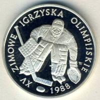 Lengyelország 1987. 500Zl Ag "Olimpia-jégkorong" T:PP Csak 15.000db!