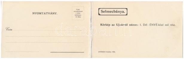Selmecbánya, Schemnitz, Banská Stiavnica; Körkép az Újvárról nézve: 1. Dél-ÉNYÉ-közé eső rész. Joerg...