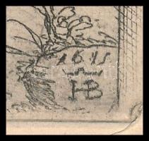 HB 1615 jelzéssel: Jelenet puttókkal. Rézkarc (régi metszet után), papír. Lap széle kissé sérült. 15...
