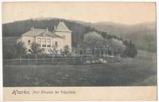 1912 Vághorka, Hnorka, Huorka, Horka nad Váhom; Szokolóczy kastély. Hátoldalon Szokolóczi Rózsa levele / castle. Letter of the Szokolóczy family on the backside. B.K.W.I. (Rb)