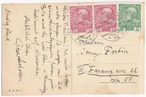 1912 Vághorka, Hnorka, Huorka, Horka nad Váhom; Szokolóczy kastély. Hátoldalon Szokolóczi Rózsa leve...