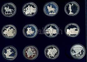 Olaszország 1990. "Labdarúgó VB" Ag emlékérem sorozat szettben, benne 22x 23,33g Ag + 1x 1...