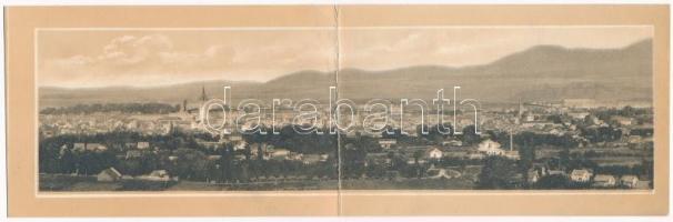 1911 Eperjes, Presov; kihajtható panorámalap / folding panoramacard (non PC) (r)