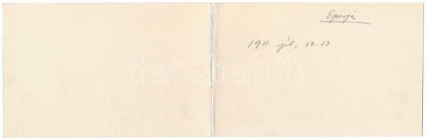 1911 Eperjes, Presov; kihajtható panorámalap / folding panoramacard (non PC) (r)