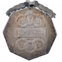 ~1930-1940. "50km I." jelzett Ag kerékpáros díjérem "S.G.A. (Scheid ezüstáru és éremg...