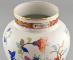 Herendi Shanghai (SH) mintás porcelán fedeles váza. Kézzel festett, jelzett, korának megfelelő kopás...