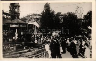 Budapest XIV. Angol park a Városligetben, Hegyivasút, Léggömb Pavilon, Párisi Nagyáruház, pék, Kollerich. László Fotó