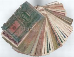72db vegyes magyar korona, pengő bankjegy tétel, közte 1-1db jugoszláv és csehszlovák darab T:III,II...
