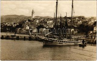 1923 Crikvenica, Cirkvenica; kikötő, halászhajó / port, fishing ship. photo