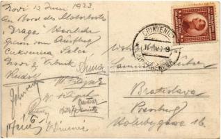 1923 Crikvenica, Cirkvenica; kikötő, halászhajó / port, fishing ship. photo