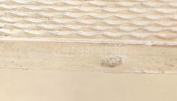 Ezüst(Ag) cigarettatárca, jelzett, 110,5×8 cm, rugója nem működik rendesen, nettó: 144 g