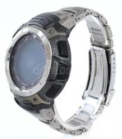 Casio No. 2894 karóra, titánium, a felső folyékony kristály kiégett, működik, leolvasható, digitális...