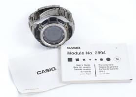 Casio No. 2894 karóra, titánium, a felső folyékony kristály kiégett, működik, leolvasható, digitális...