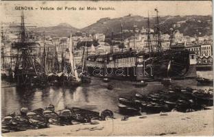 1906 Genova, Genoa; Veduta del Porto dal Molo Vecchio / old port, dry dock