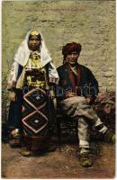 1918 Bauernpaar aus dem Nordwesten Bosniens / Északnyugati bosnyák pár / Bosnian folklore + K.u.k. Milit. Post