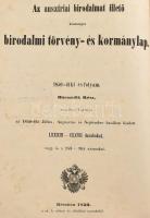 1850 Az ausztriai birodalmat illető közönséges birodalmi törvény- és kormánylap. 1850-diki évfolyam....