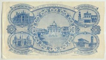 Pápai Állam 1887. "XIII.Leo pápa" jubileumi értékpapírjai sor: 5L, 20L, 50L, 100L, 500L, 1...