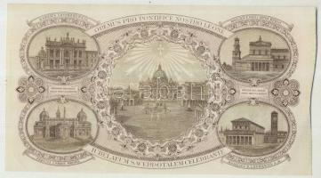Pápai Állam 1887. "XIII.Leo pápa" jubileumi értékpapírjai sor: 5L, 20L, 50L, 100L, 500L, 1...