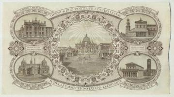 Pápai Állam 1887. "XIII.Leo pápa" jubileumi értékpapírjai sor: 5L, 20L, 50L, 100L, 500L, 1...