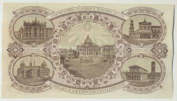 Pápai Állam 1887. "XIII.Leo pápa" jubileumi értékpapírjai sor: 5L, 20L, 50L, 100L, 500L, 1...