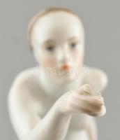 Herendi akt, kézzel festett porcelán, sérült, jelzett, m:23cm