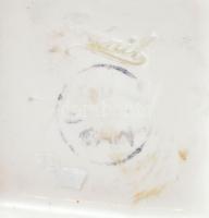 Gránit postás figura, porcelán, jelzett, kopásnyomokkal, m:17cm