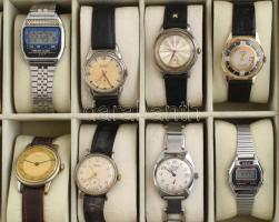 Igazi óragyűjtemény, egy élet munkája. 69 db karóra, régi mechanikus és retro kvarc óra, kisebb, rit...