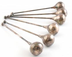 6 db design koktél kavaró, jelzés nélkül, hibátlan, h:17cm