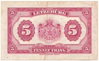 Luxemburg 1944. 5Fr T:III
Luxembourg 1944. 5 Francs C:F
Krause P#43