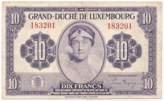 Luxemburg 1944. 10Fr T:III Luxembourg 1944. 10 Francs C:F Krause P#44