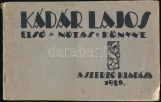 1928 Kádár Lajos első nótáskönyve, sérült borítóval