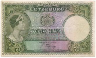 Luxemburg 1944. 50Fr T:III Luxembourg 1944. 50 Francs C:F Krause P#46