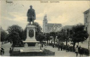 1909 Sopron, Széchenyi tér és szobor (EK)