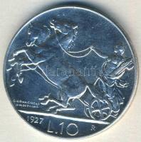 Olaszország 1927R 10L Ag egy "*"-gal T:2/2-
